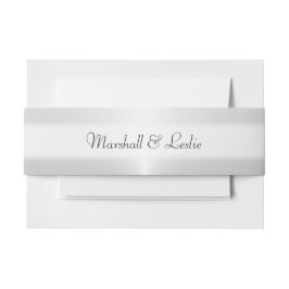 Zilver met tekst uitnodigingen wikkel