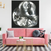 Zilver metaal canvas afdruk (Insitu (Woonkamer))