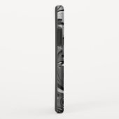 Zilver metaal gegraveerd look abstract grijs Case-Mate iPhone case (Achterkant/rechts)