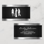 Zilver Metaal | Glanzende Metalen Afwerking | Zwar Visitekaartje (Voorkant / Achterkant)