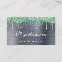 Zilver Metaal Groen Glitter Drup Haar & Make-up