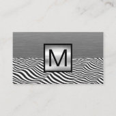Zilver Metaal | Monogram Zakelijke Kaart Visitekaartje (Voorkant)