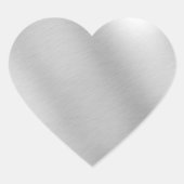 Zilver-metalen hart sticker (Voorkant)