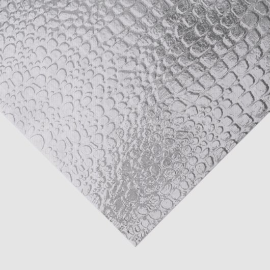 Zilver Metalen look Snakeskin Metallic Tissuepapier (Detail)