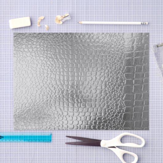 Zilver Metalen look Snakeskin Metallic Tissuepapier (Craft)