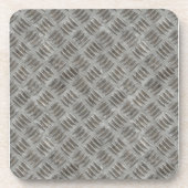 
Zilver metalen rasterpatroon Drankjes Onderzetter (Voorkant)