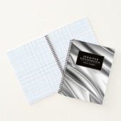 Zilver Metallic Abstract Notitieboek (Binnen)