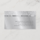 Zilver Metallic Design & Roestvrij staal look Visitekaartje (Achterkant)