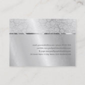 Zilver Metallic Design & Roestvrij staal look Visitekaartje (Achterkant)