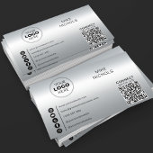 Zilver Metallic Effect QR-code Verbind met ons Visitekaartje