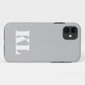 Zilver Metallic Effen Kleur | Minimalistisch monog Case-Mate iPhone Case (Achterkant (horizontaal))