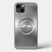 Zilver Metallic gesneden ontwerp op grijs Case-Mate iPhone Case (Achterkant)