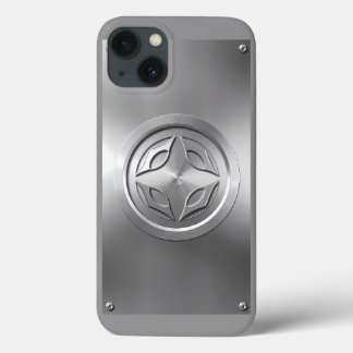 Zilver Metallic gesneden ontwerp op grijs Case-Mate iPhone Case