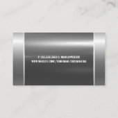 Zilver metallic | Gouden Auto Band Graphic Visitekaartje (Achterkant)