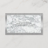 Zilver Metallic Lijst | Marmer Visitekaartje (Achterkant)