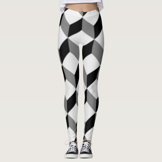 Zilver metallic textuur 3D textiel ontwerp Leggings (Voorkant)