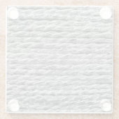 Zilver Metallic Wicker Patroon Glazen Onderzetter (Achterkant)