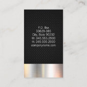 Zilver metallic | Zwart vlees Visitekaartje (Achterkant)