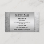 Zilver Metallic Zwart-wit Professional Visitekaartje (Achterkant)