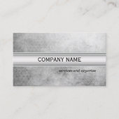 Zilver Metallic Zwart-wit Professional Visitekaartje (Voorkant)
