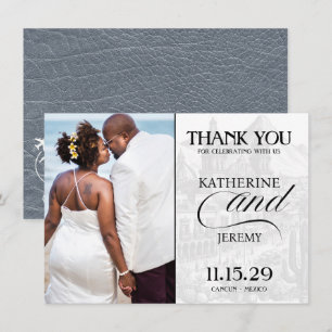 Zilver Mexicaans paspoort Bedankkaart