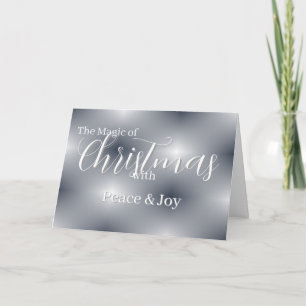 Zilver Minimalistische Kerst Persoonlijke Kaart