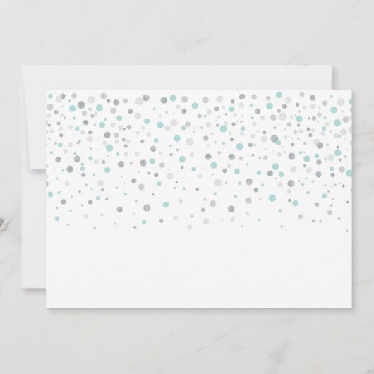 Zilver & Mint Balloon Zweet Zestien Birthday Party Kaart (Achterkant)