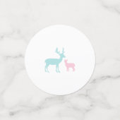 Zilver, Mint & Roze Winter Wonderland 1e Verjaarda Confetti (Kleine voorkant)