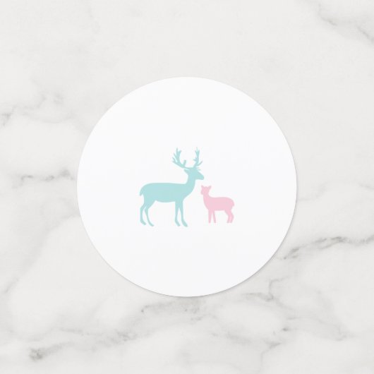 Zilver, Mint & Roze Winter Wonderland 1e Verjaarda Confetti (Kleine voorkant)