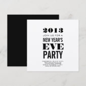 Zilver Modern 2013 Nieuwjaarsdag nodigt de Eva Par Kaart (Voorkant / Achterkant)