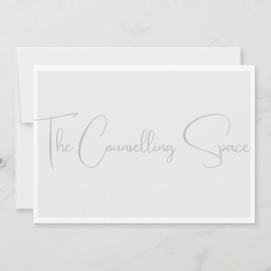 Zilver | Modern Elegant Minimaal Digitaal Download Kaart (Voorkant)