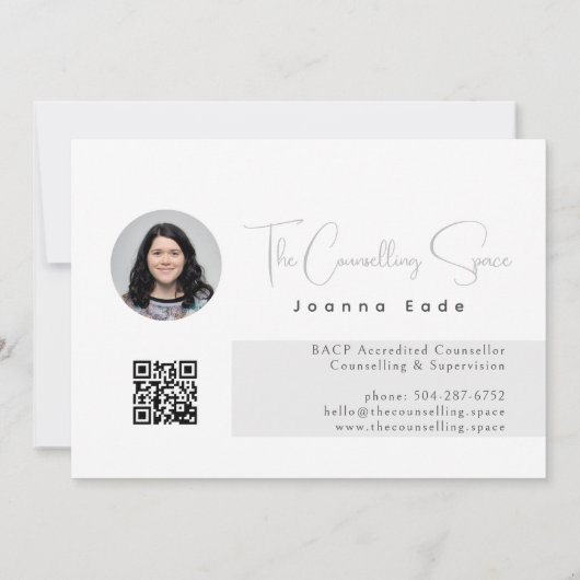 Zilver | Modern Elegant Minimaal Digitaal Download Kaart (Achterkant)