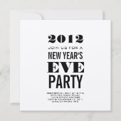 Zilver Modern nieuwjaarsfeest nodigt Kaart (Voorkant)