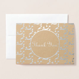 Zilver Modern Olijfweddenschap Bedankt Folie Kaarten