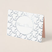 Zilver Modern Olijfweddenschap Bedankt Folie Kaarten (Voorkant)
