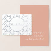 Zilver Modern Olijfweddenschap Bedankt Folie Kaarten (Display)