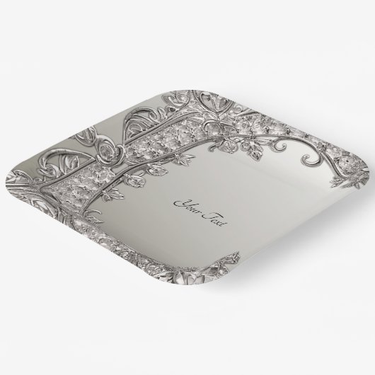 Zilver Modern Papier Bord (Gebogen)