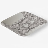 Zilver  Modern Papier Bord (Gebogen)