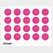 Zilver Modern Script 70ste Verjaardagsfeestje Hot Ronde Sticker (Vel)