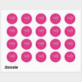 Zilver Modern Script 90ste Verjaardagsfeestje Hot Ronde Sticker (Vel)