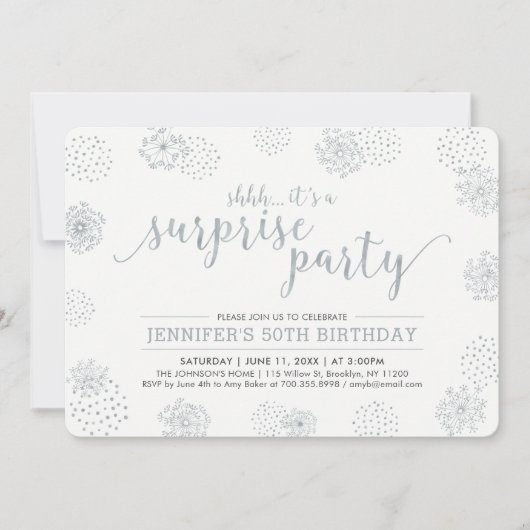 Zilver | Moderne onderneming 50e verjaardag Kaart (Voorkant)