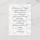 zilver monogram Gift register Kaarten (Achterkant)