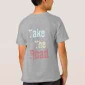 Zilver "Naar de weg" Grafische T-shirt (Achterkant)