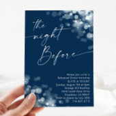 Zilver & Navy Blauw repetitie diner Kaart