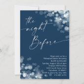 Zilver & Navy Blauw repetitie diner Kaart (Voorkant)