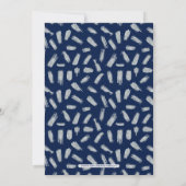 Zilver & Navy | Moderne 25e trouwdag Kaart (Achterkant)