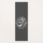 Zilver OM Hexagonal Mandala Yoga Mat (Voorkant)