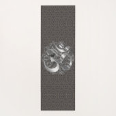 Zilver OM Hexagonal Mandala Yoga Mat (Achterkant)