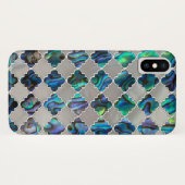 Zilver omhuld abalone parelschil marokbestendig pa Case-Mate iPhone case (Achterkant (horizontaal))
