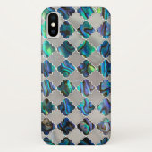 Zilver omhuld abalone parelschil marokbestendig pa Case-Mate iPhone case (Achterkant)